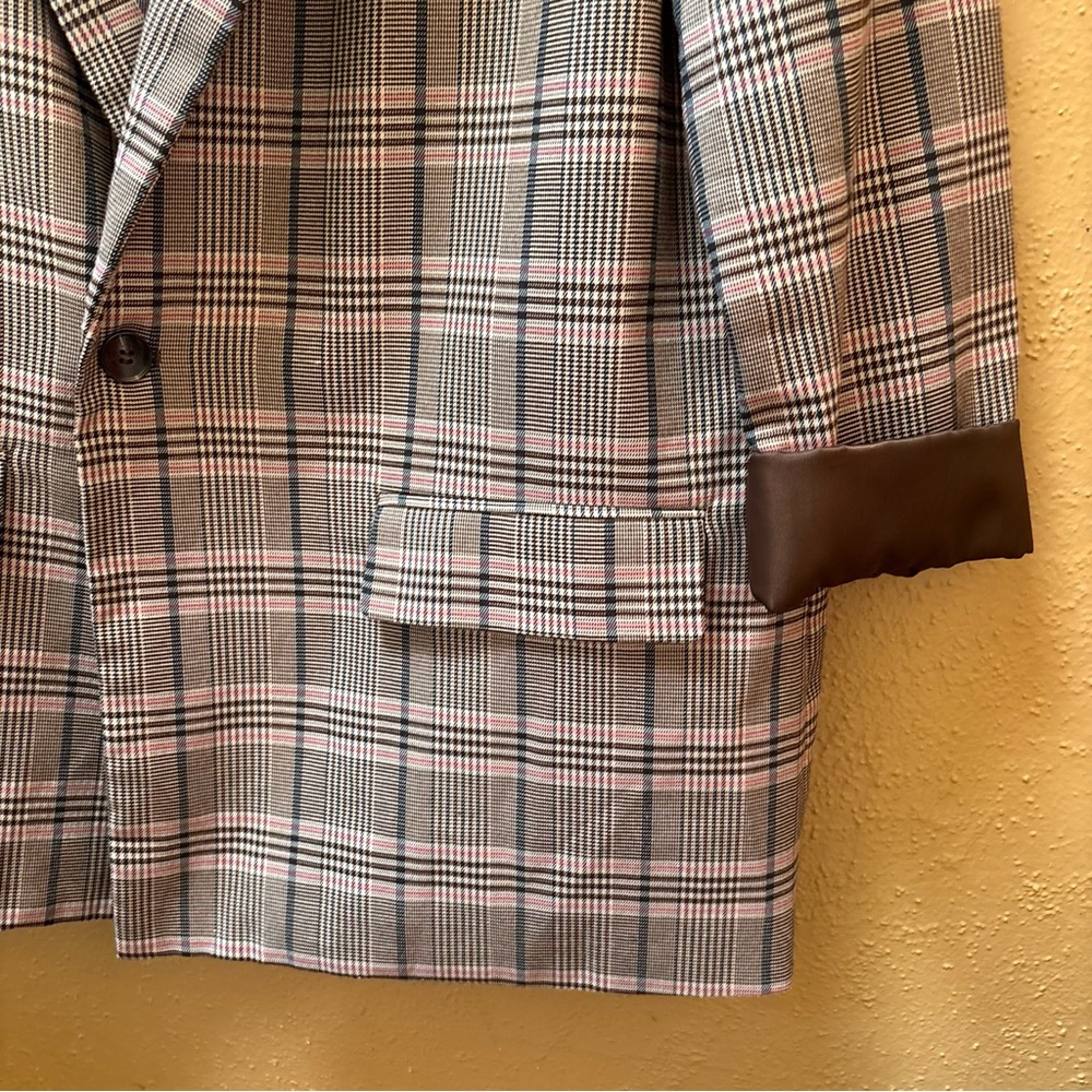 Women's Plaid Blazer Jacket - Picture 2 of 6